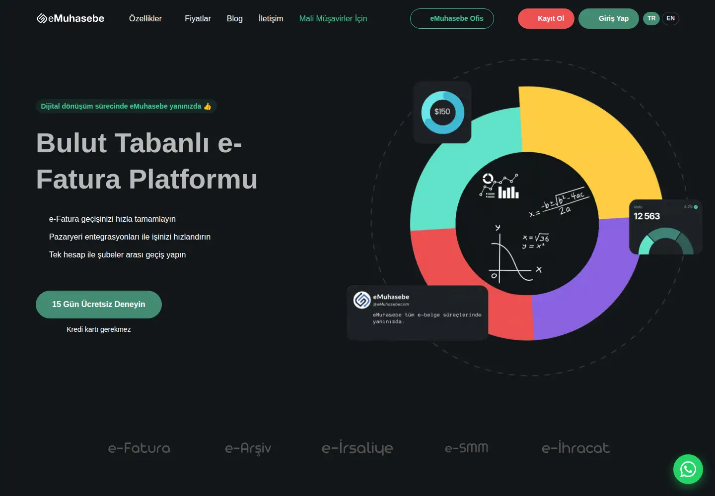 Screenshot of emuhasebe.com