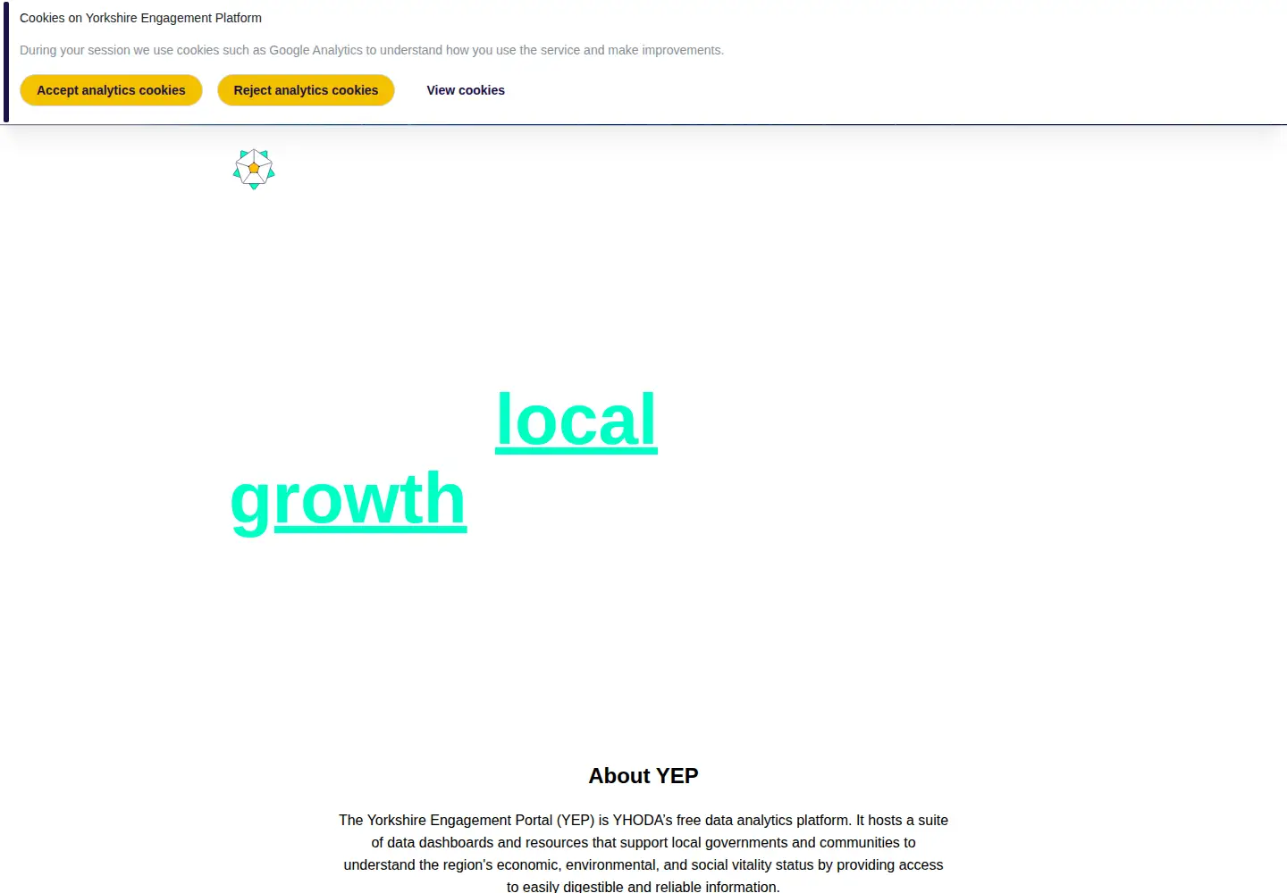 Captured homepage of yorkshireportal.org in the current scan