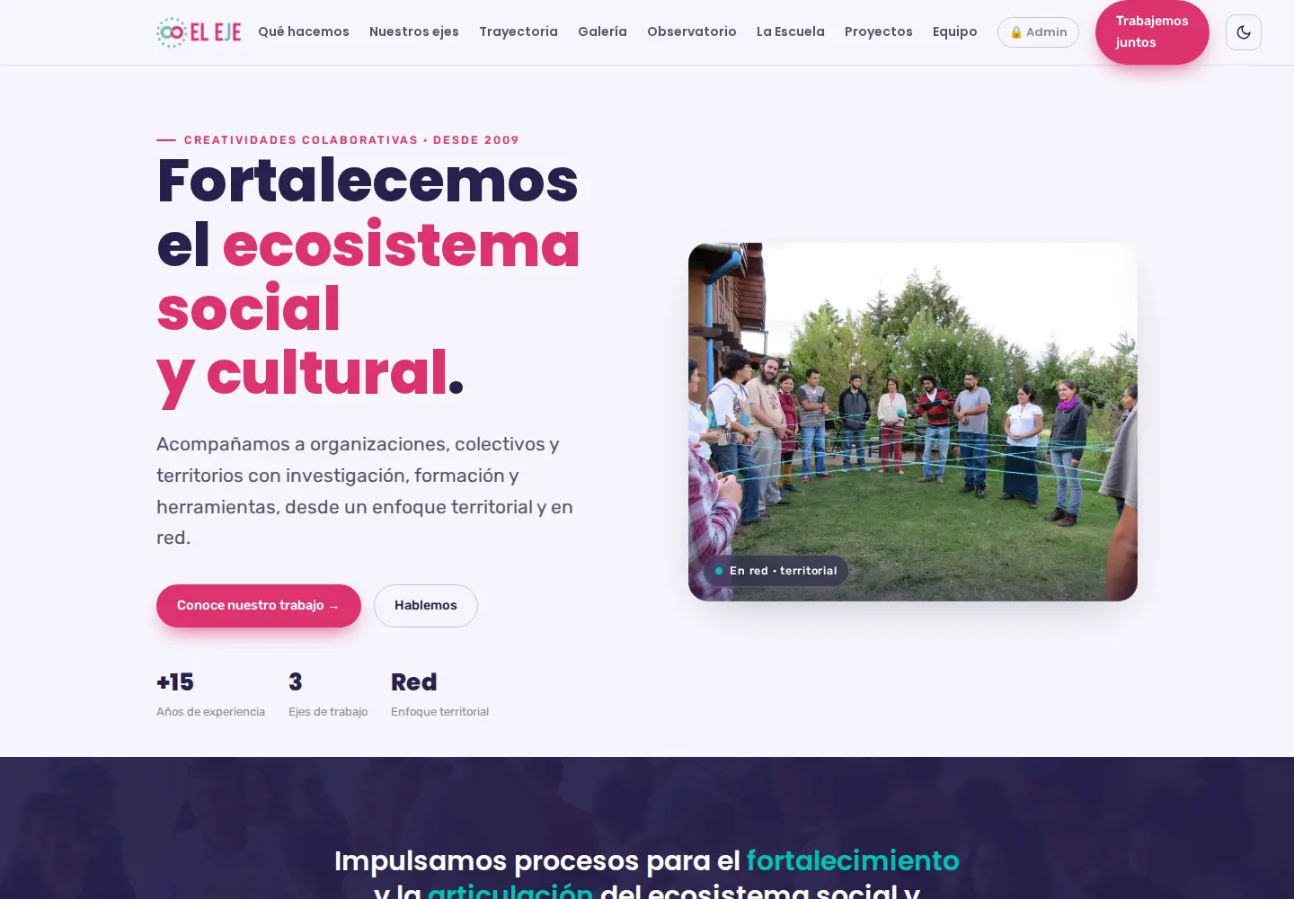 Captured homepage of elejecc.com in the current scan