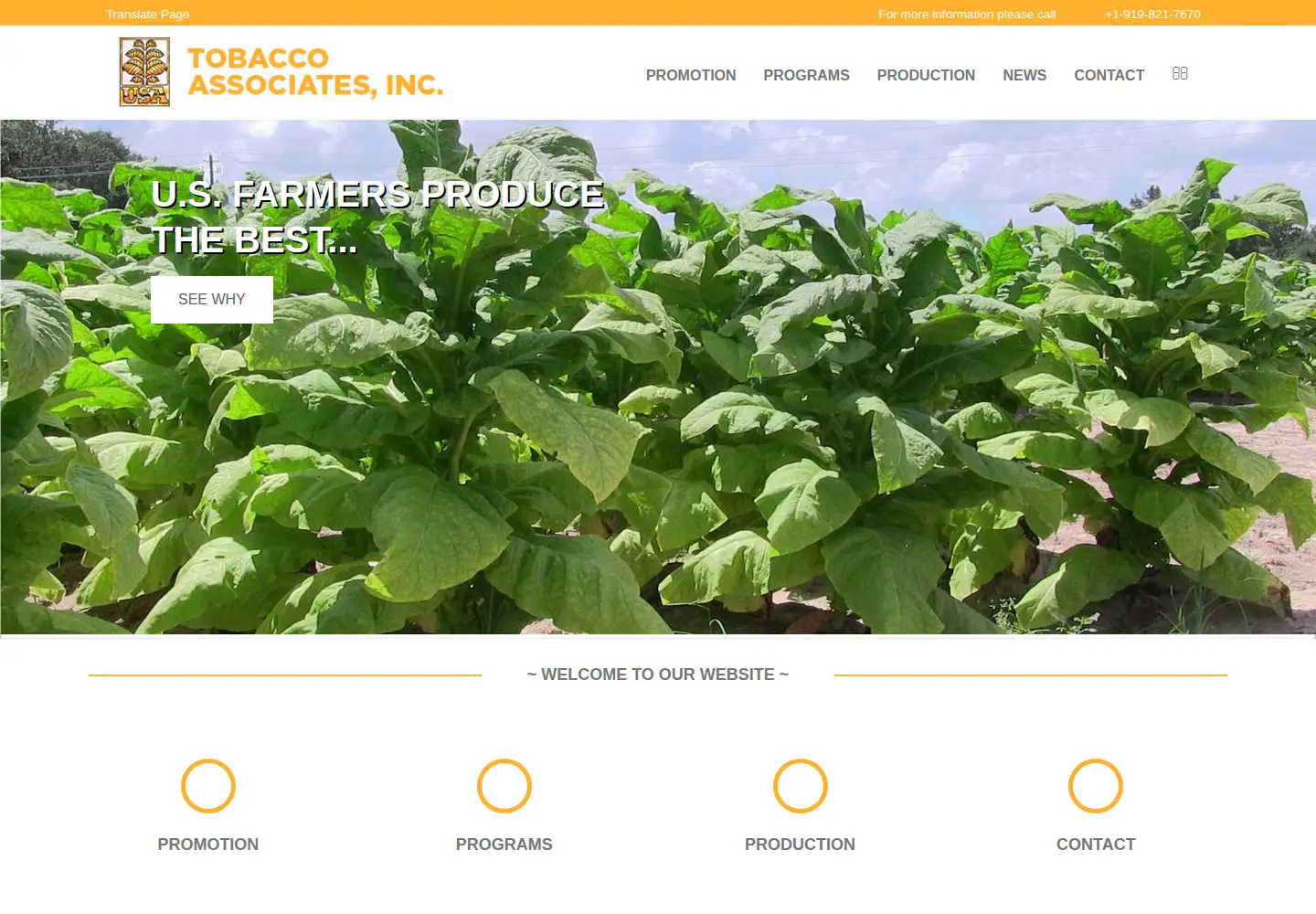 Screenshot of tobaccoassociatesinc.org