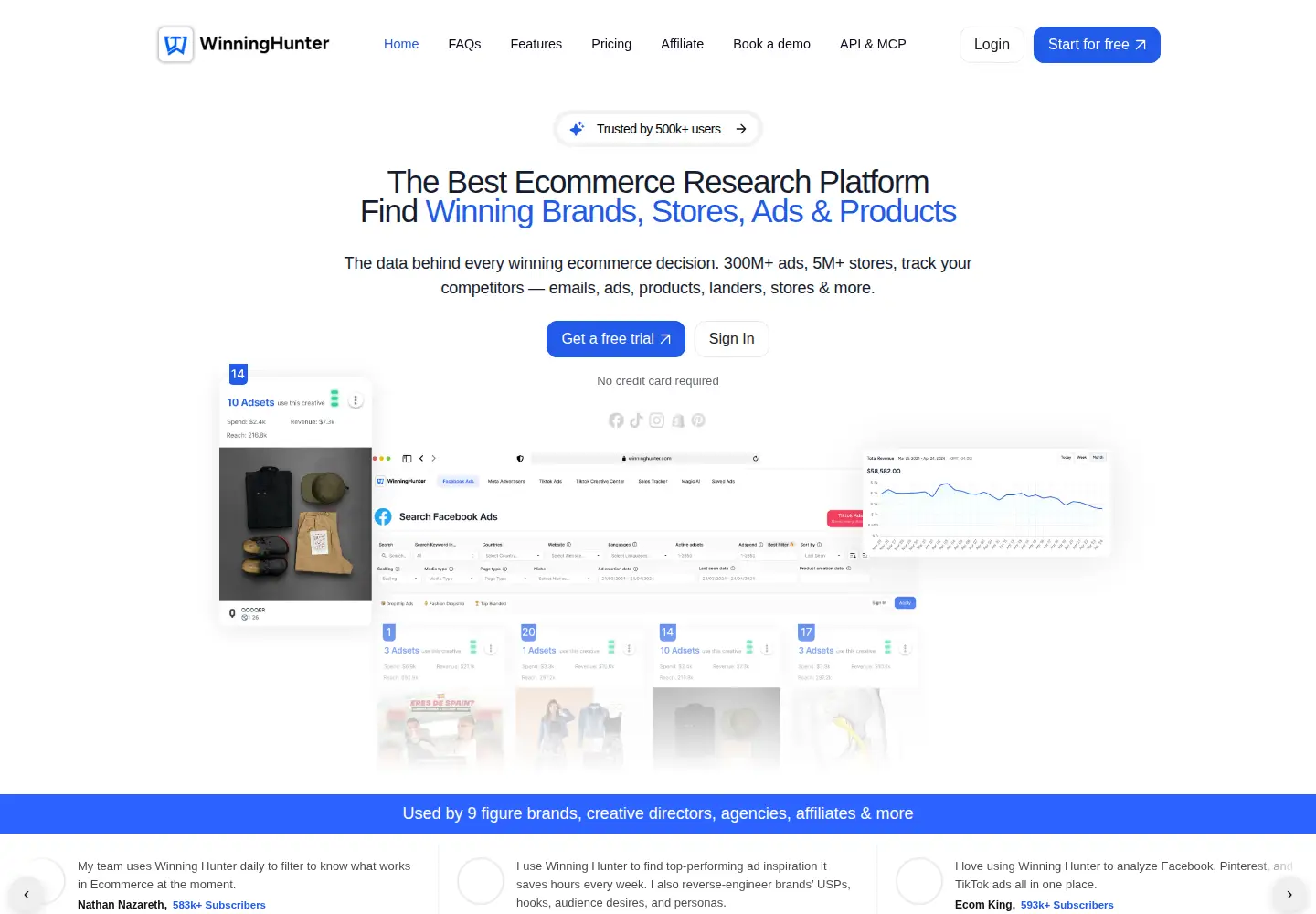 Screenshot of winninghunter.com