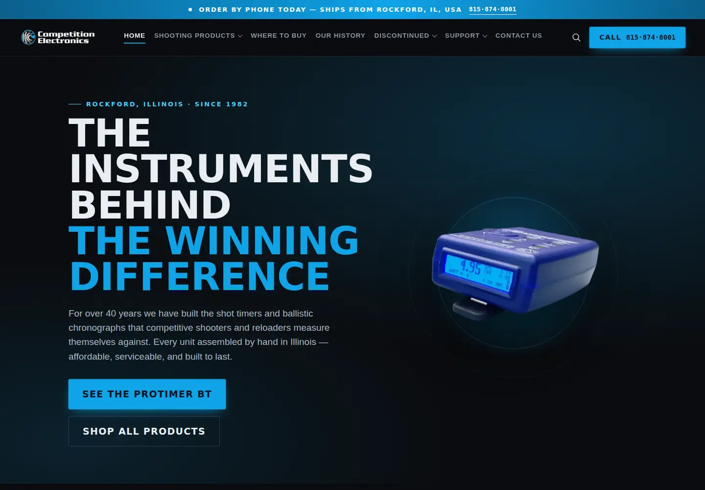 Screenshot of competitionelectronics.com