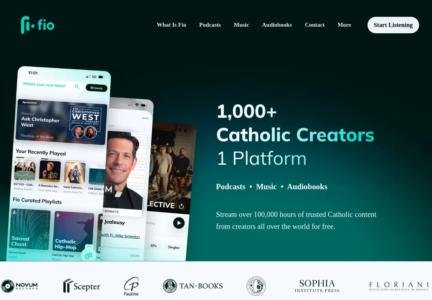 Captured homepage of fio.fm in the current scan