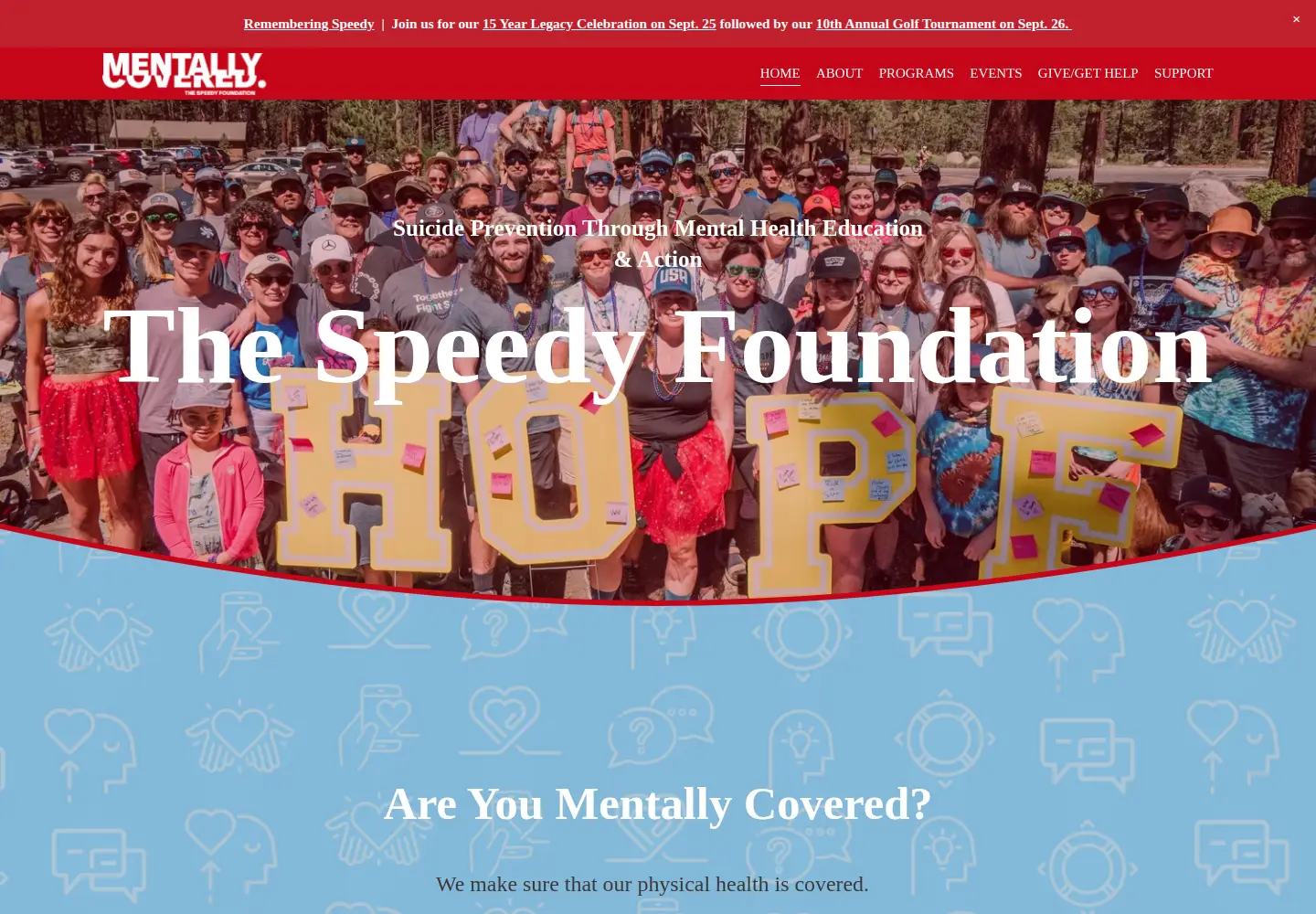 Screenshot of thespeedyfoundation.org
