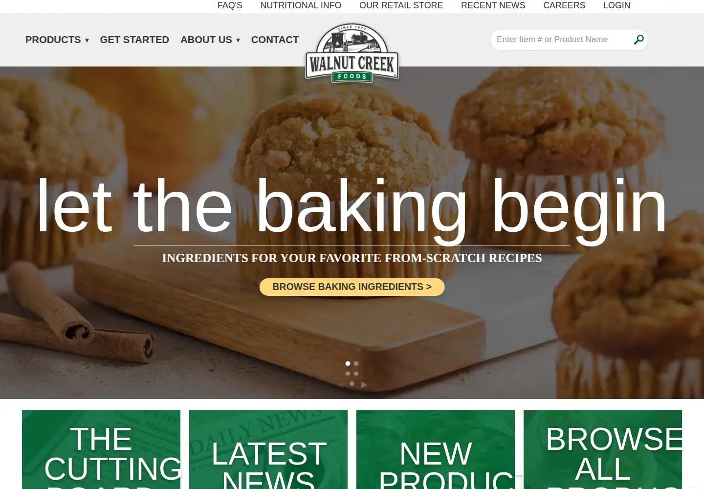 Captured homepage of walnutcreekfoods.com in the current scan