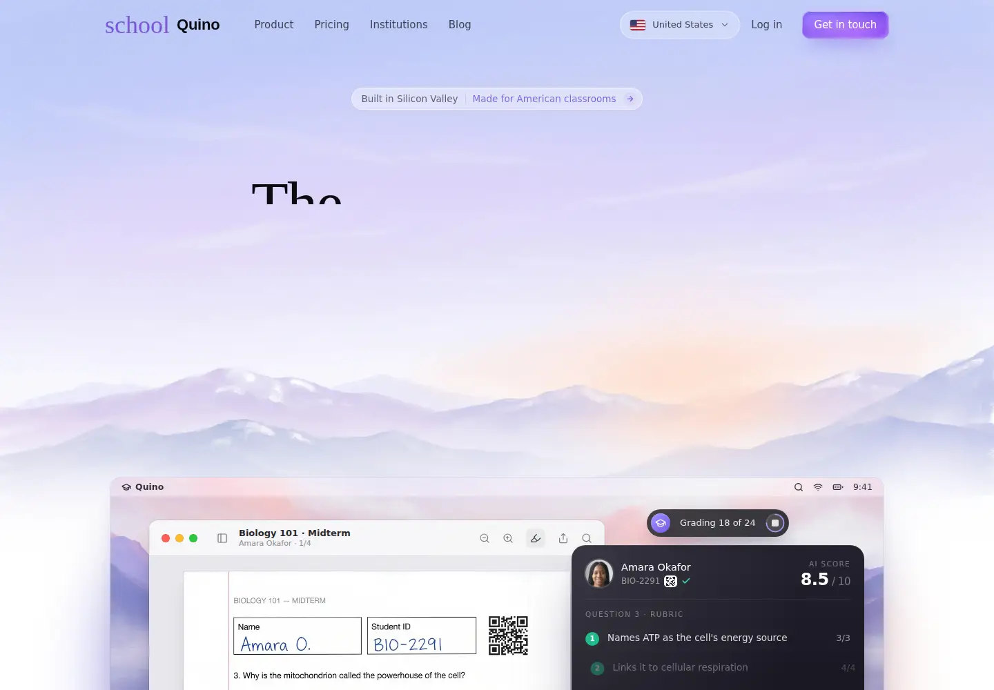 Screenshot of quino.ai