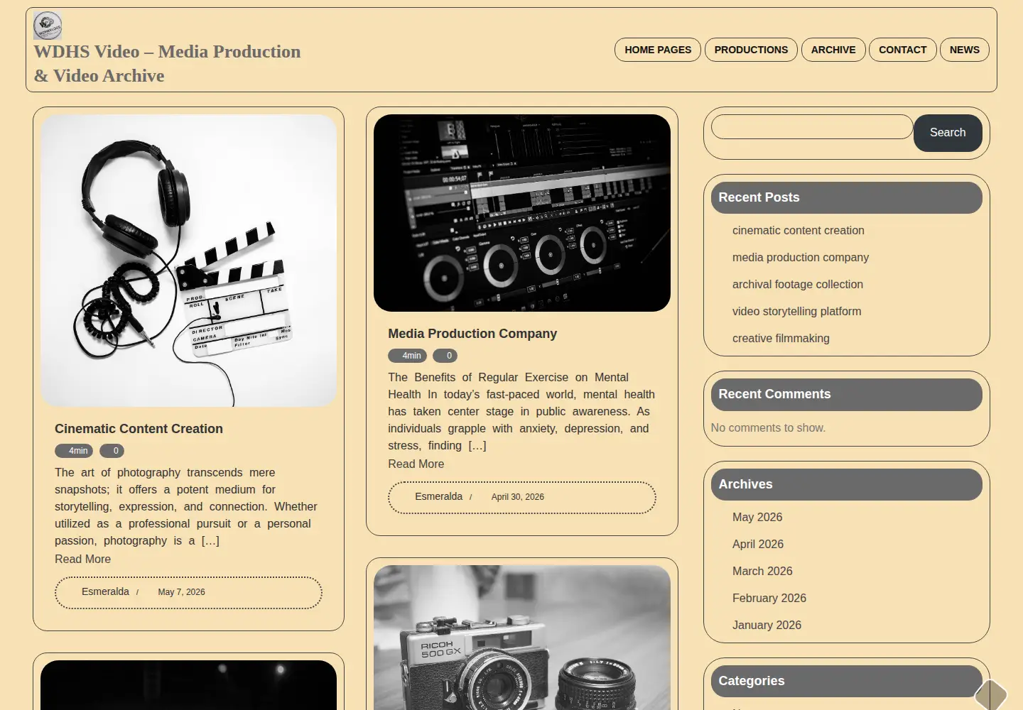 Screenshot of wdhsvideo.org