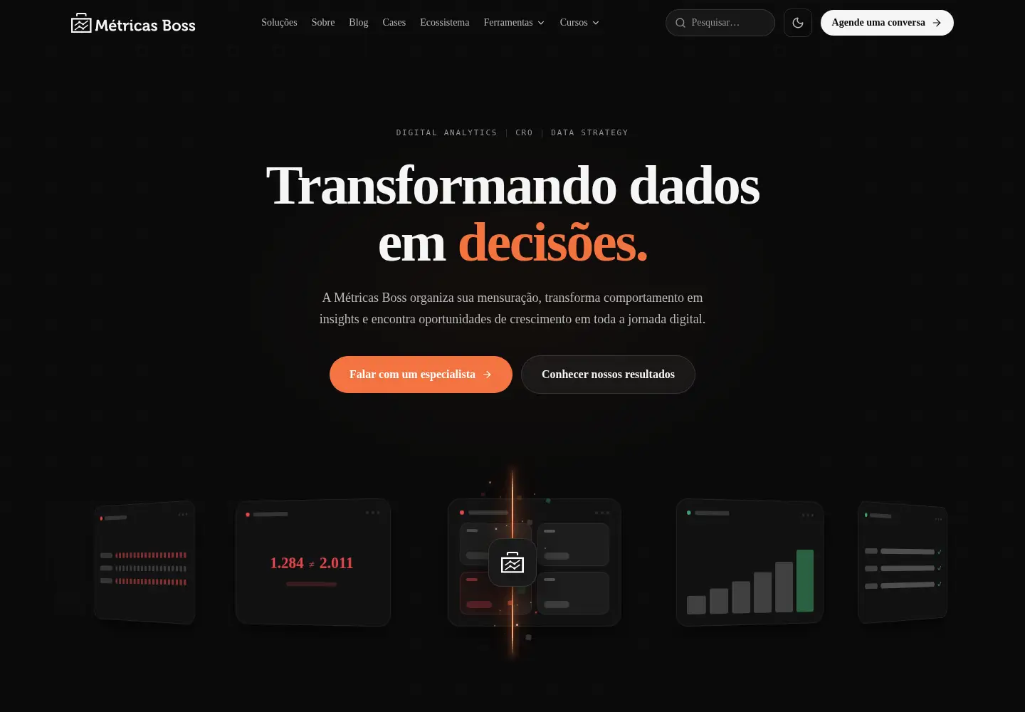Screenshot of metricasboss.com.br