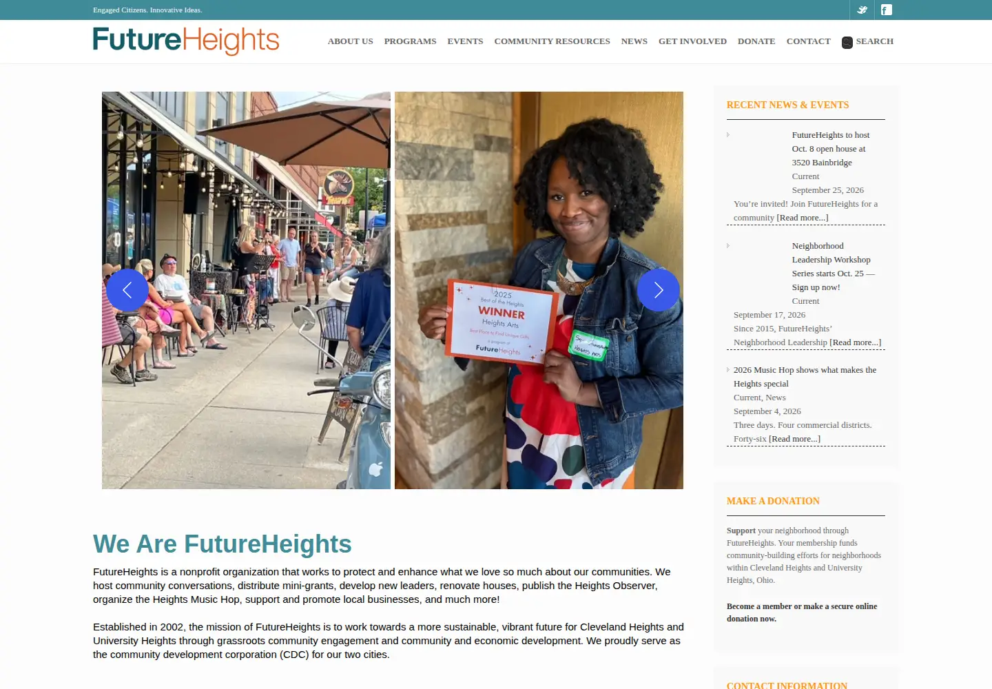Screenshot of futureheights.org