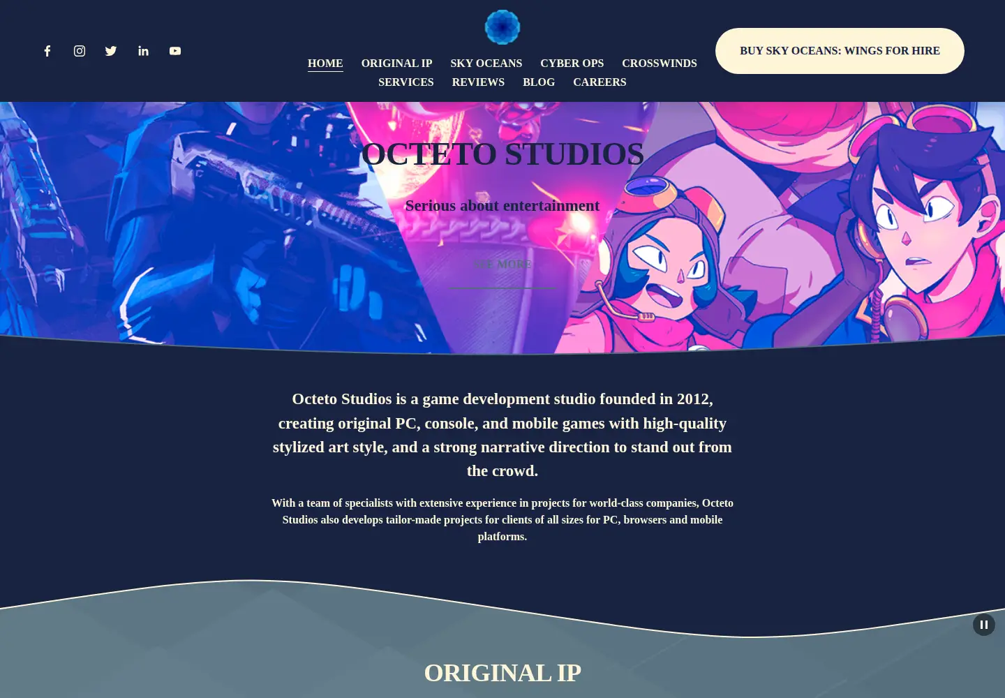 Screenshot of octetostudios.com