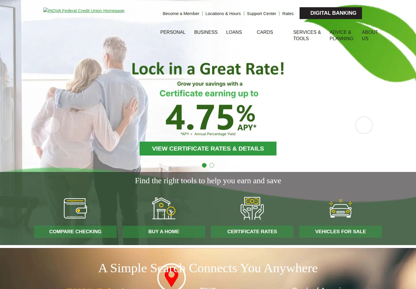 Captured homepage of inovafederal.org in the current scan
