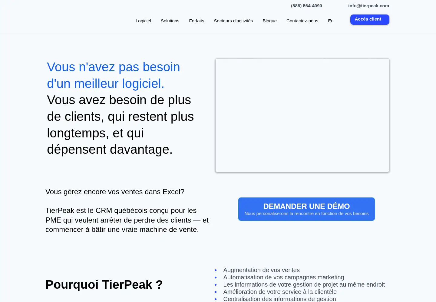 Screenshot of tierpeak.com