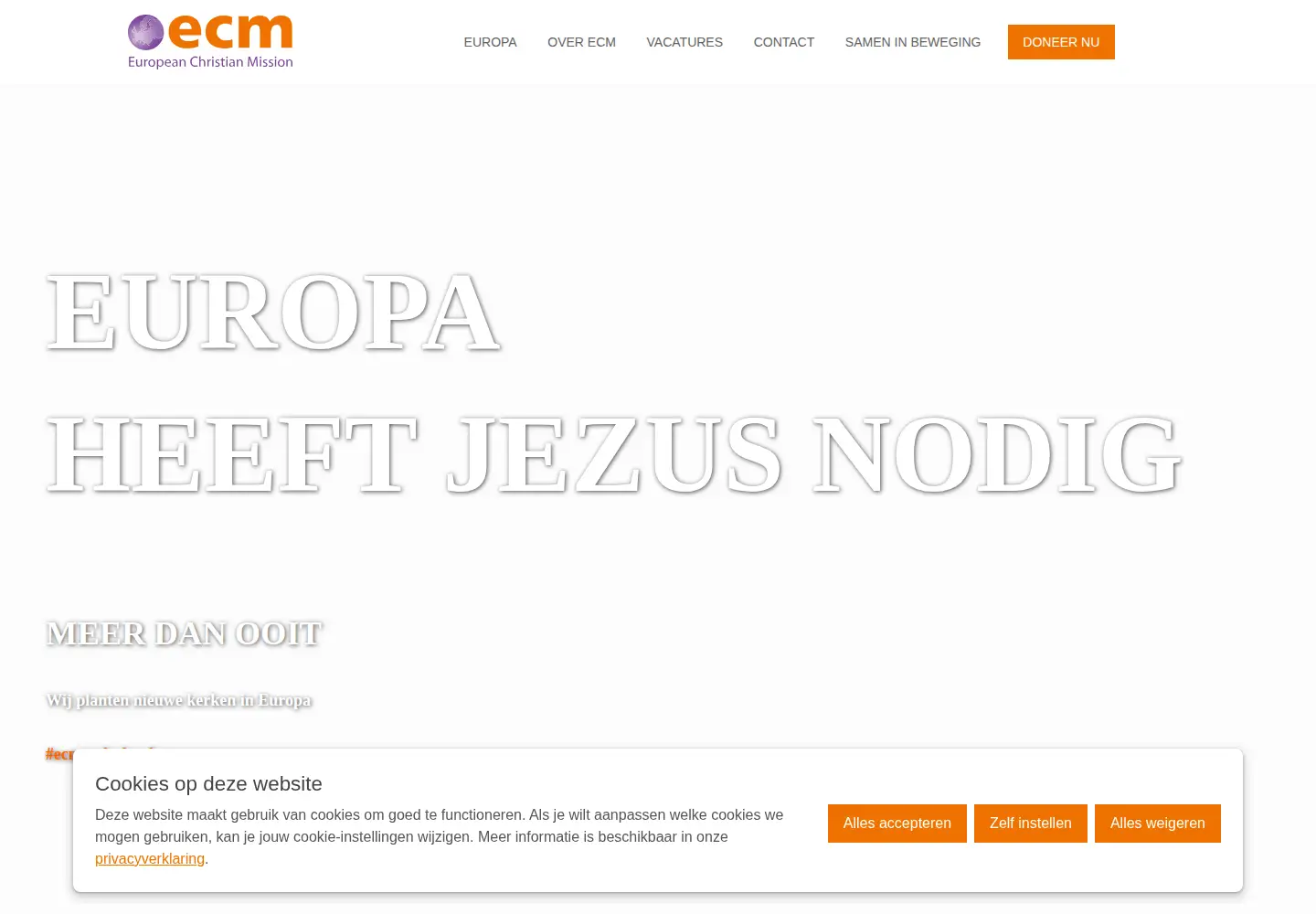 Screenshot of ecmnederland.nl