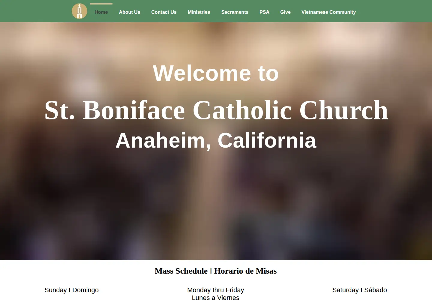 Screenshot of stbonifaceonline.org