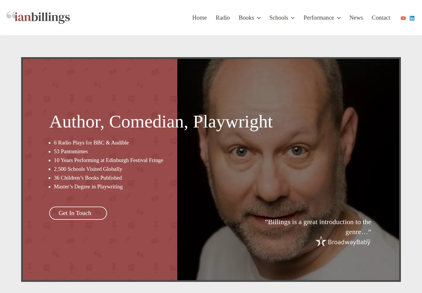 Screenshot of ianbillings.com
