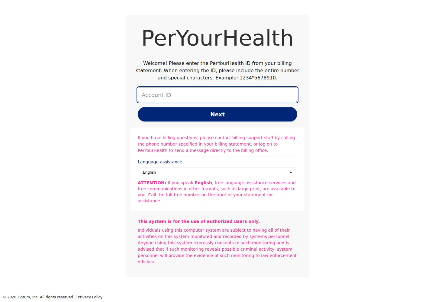Screenshot of peryourhealth.com