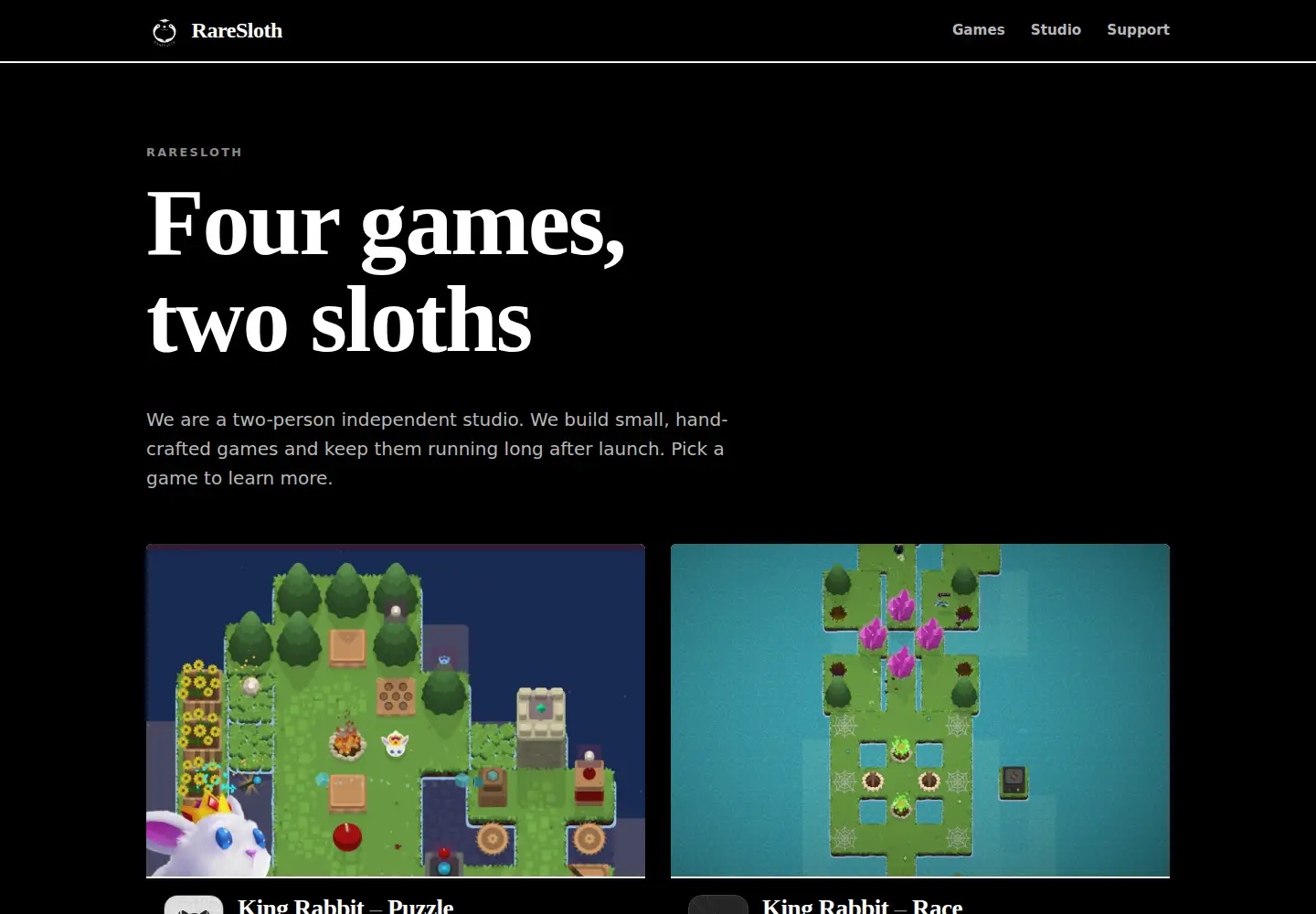 Screenshot of raresloth.com