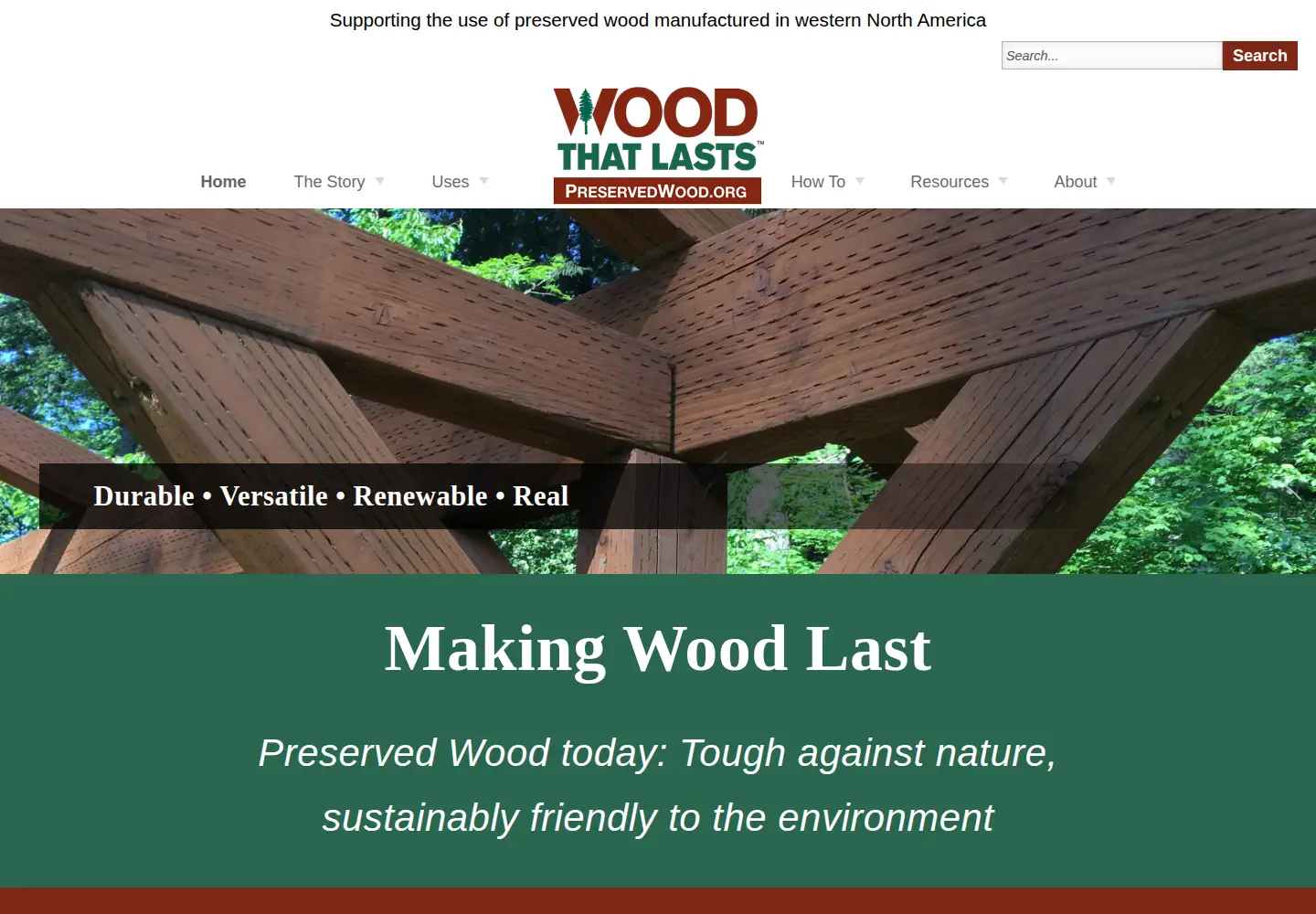 Screenshot of preservedwood.org