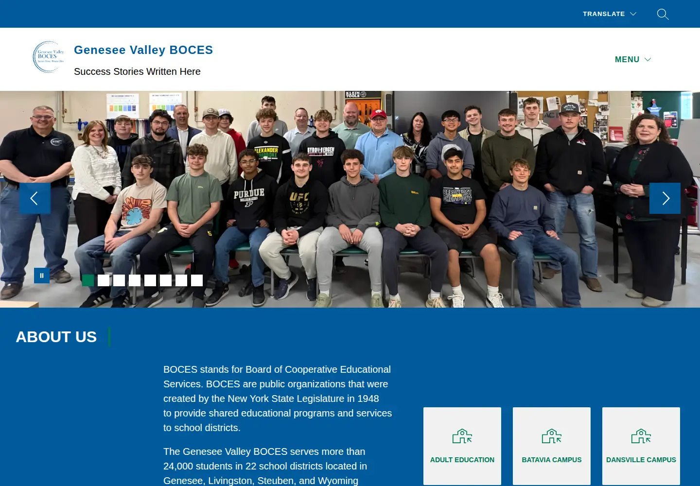 Screenshot of gvboces.org