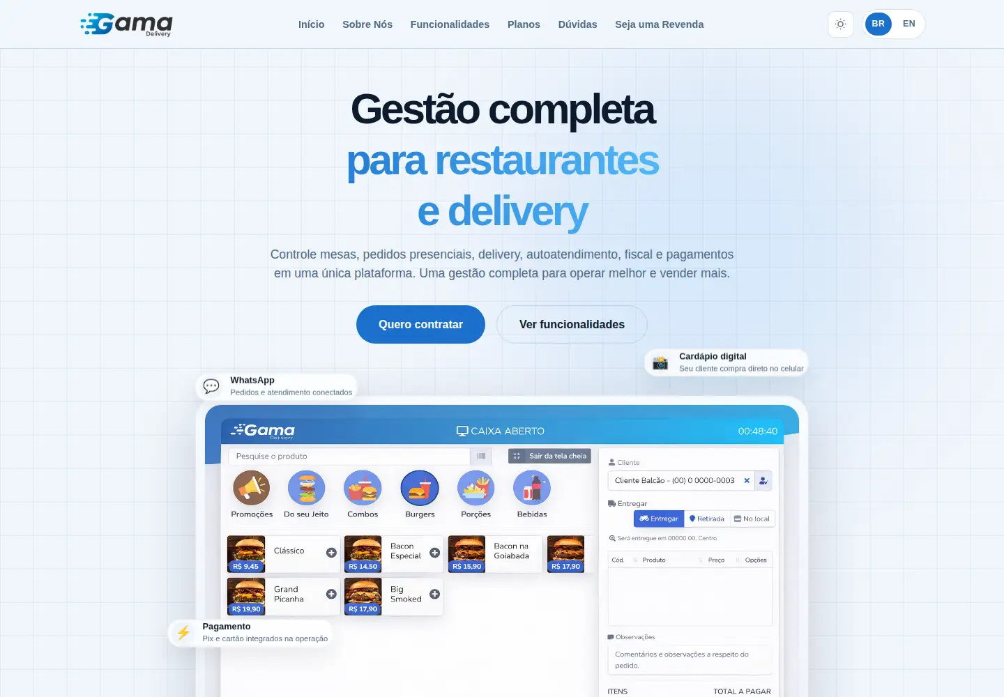 Captured homepage of gamadelivery.app in the current scan