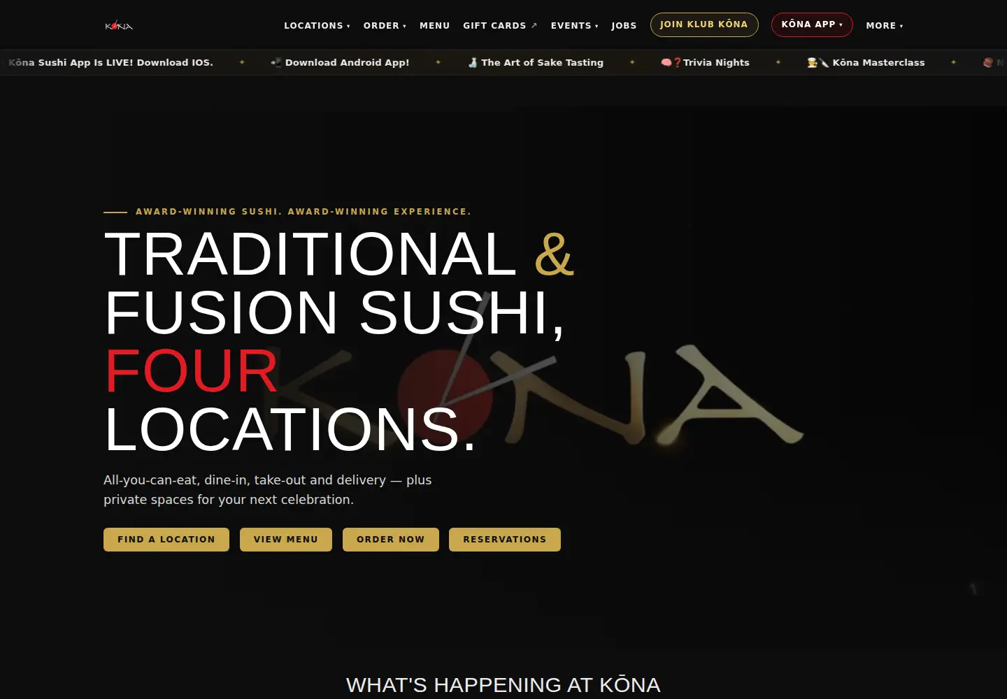 Captured homepage of konasushi.com in the current scan