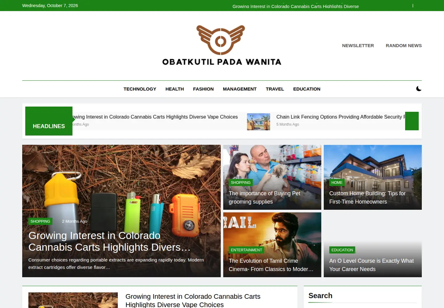 Screenshot of obatkutilpadawanita.com