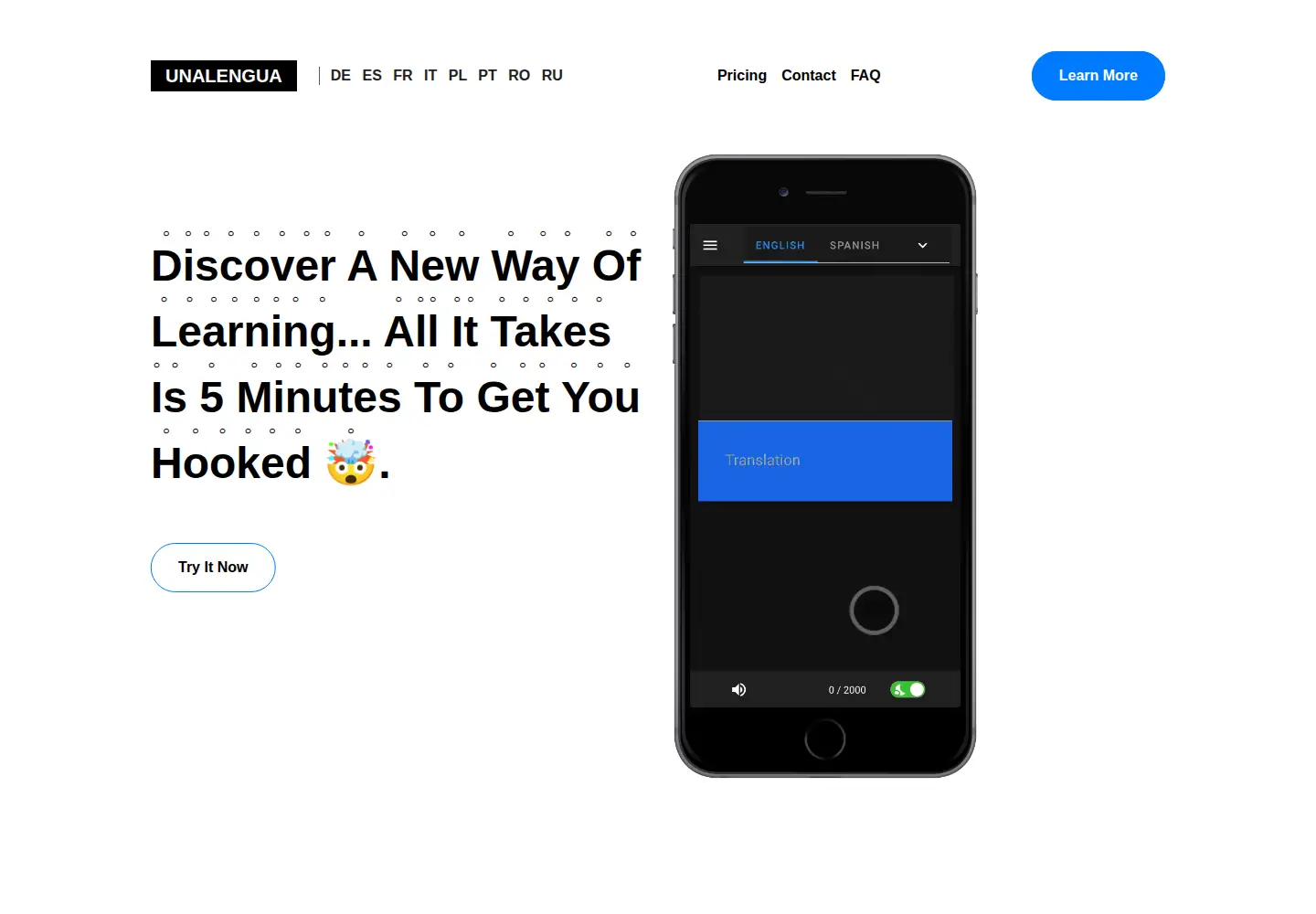 Screenshot of unalengua.com