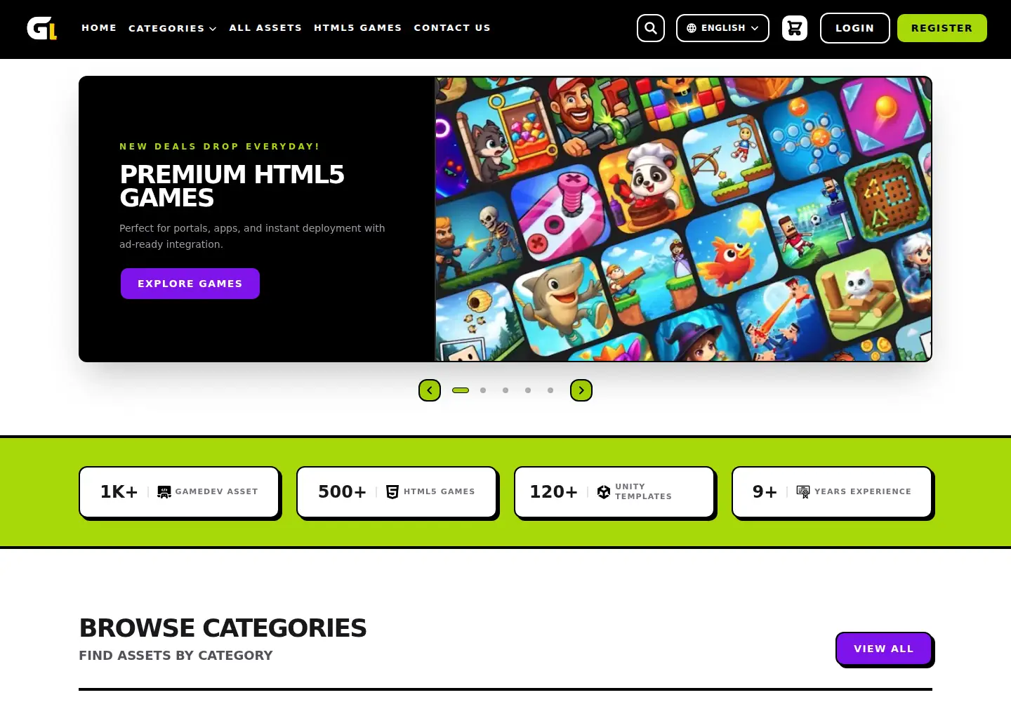 Screenshot of gamelauncher.net