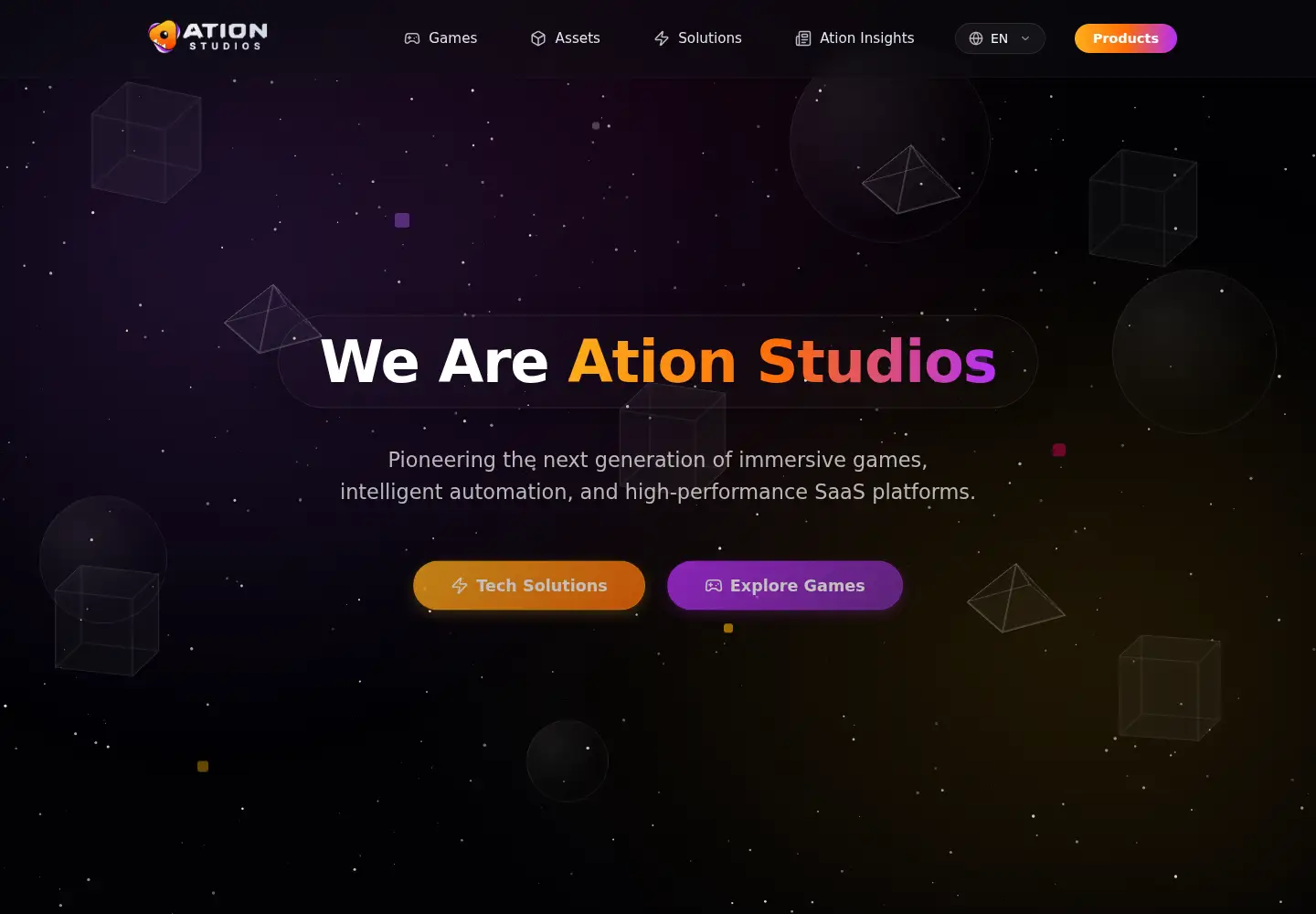 Captured homepage of ationstudios.com in the current scan