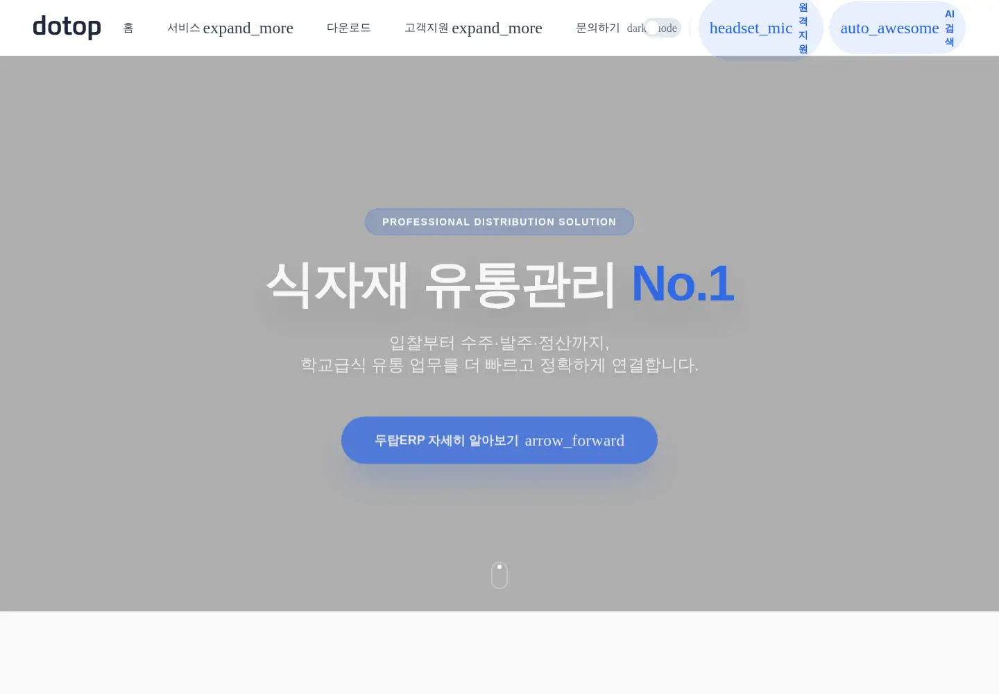 Captured homepage of dotop.kr in the current scan