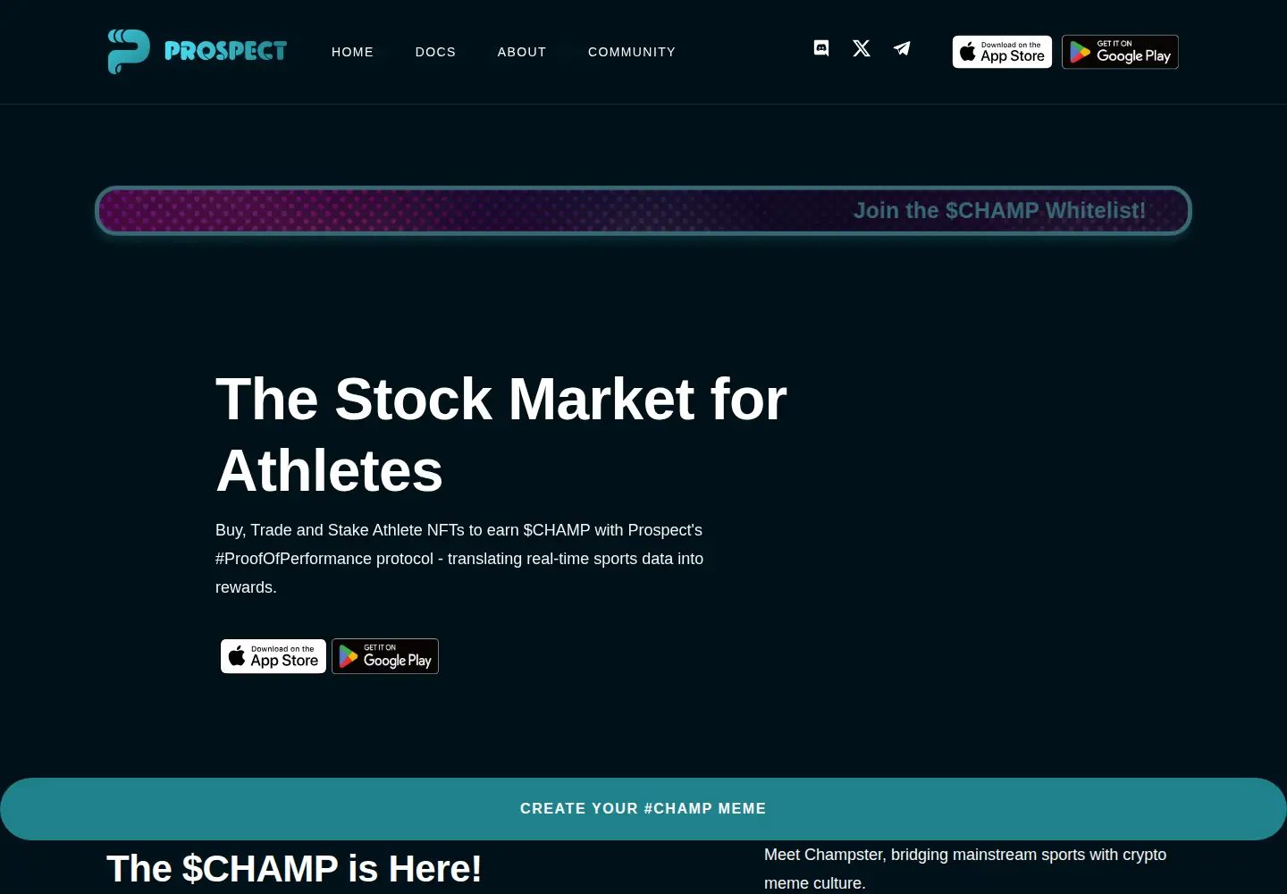 Screenshot of prospectsports.xyz