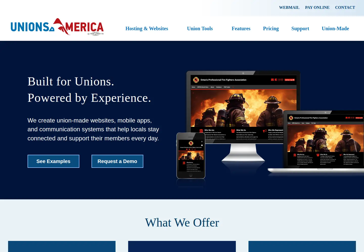 Screenshot of unions-america.com