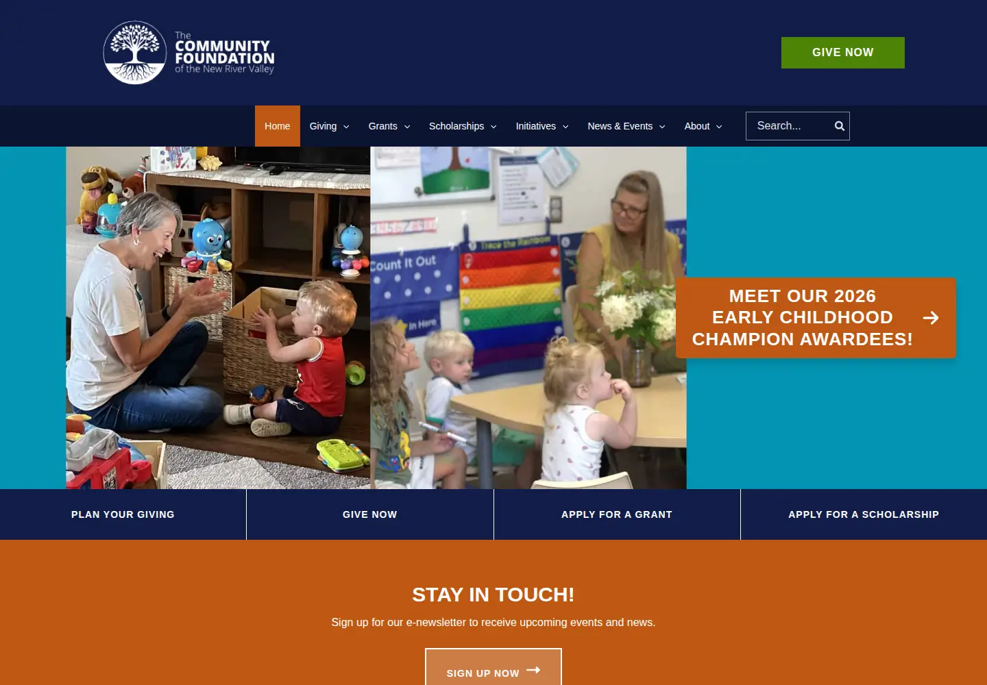 Screenshot of cfnrv.org