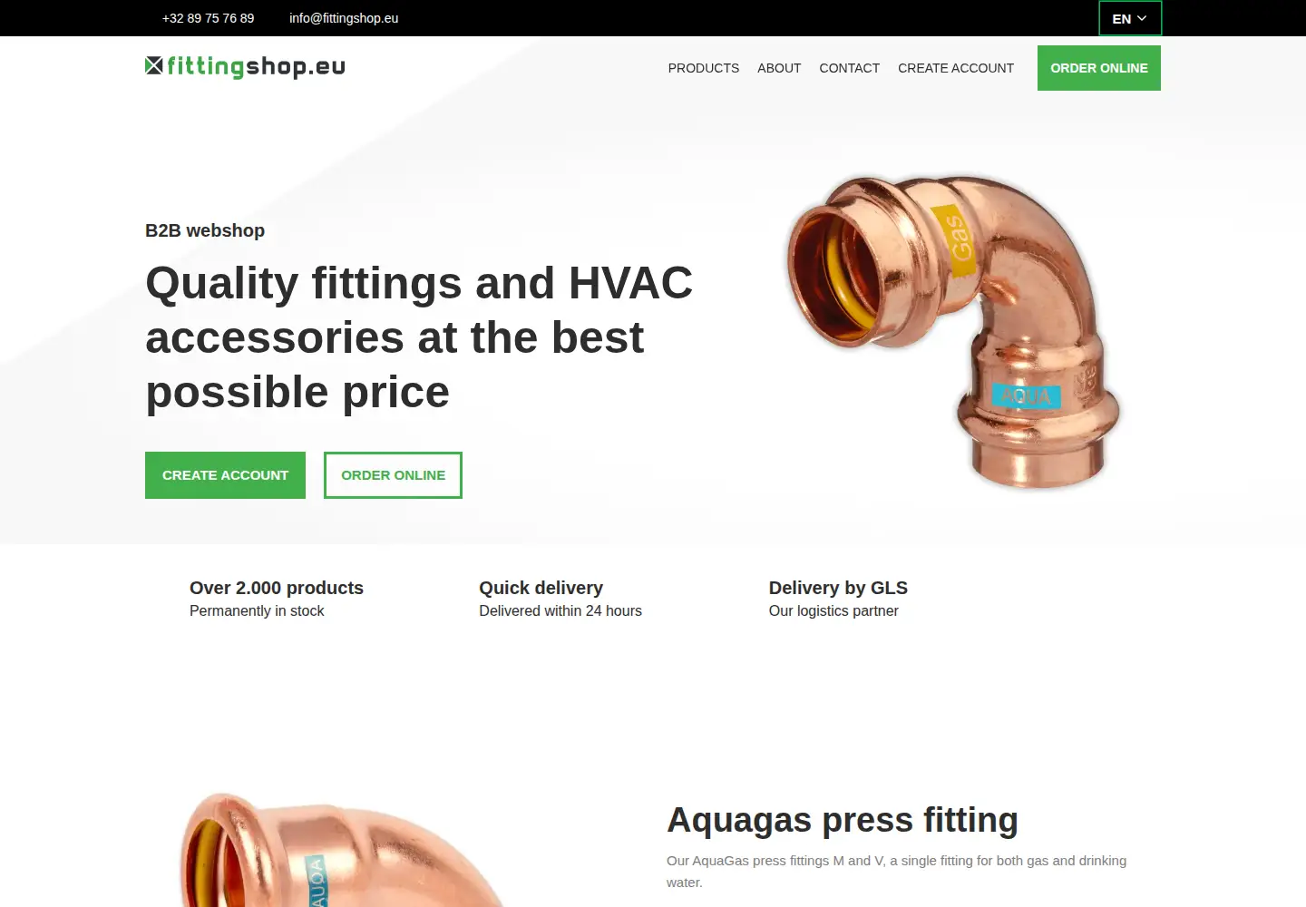 Screenshot of fittingshop.eu