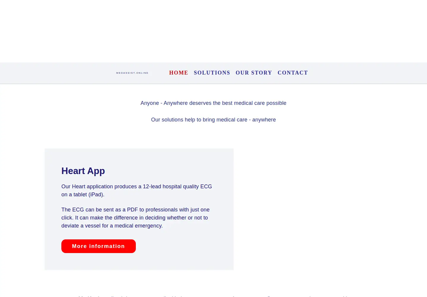 Captured homepage of medassist.online in the current scan