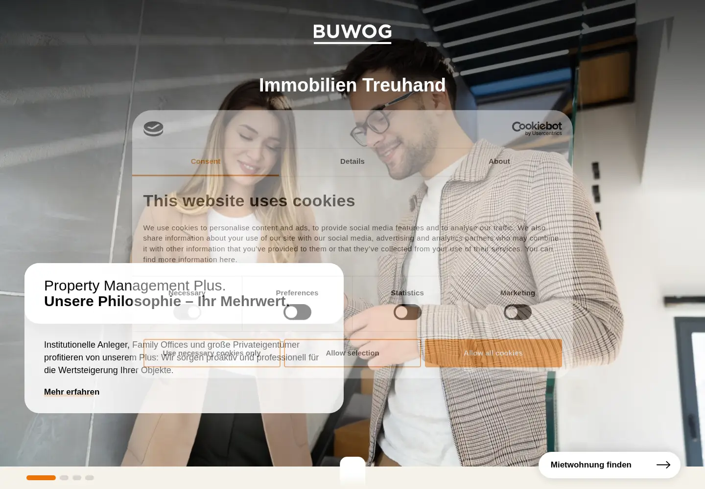 Screenshot of buwog-immobilientreuhand.de