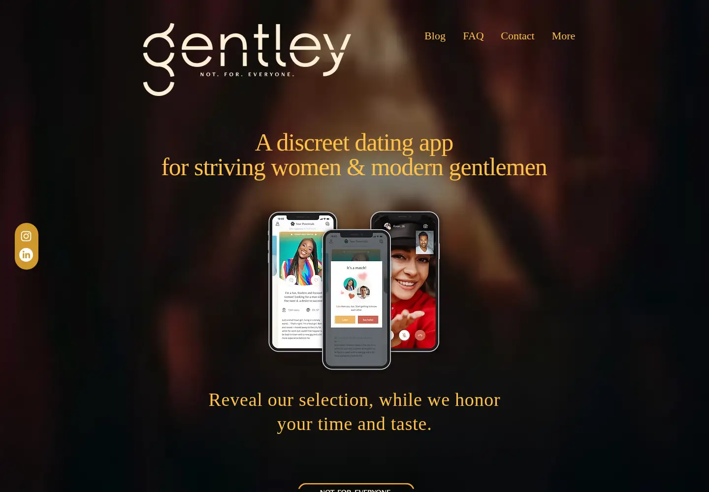 Captured homepage of gentleyapp.com in the current scan