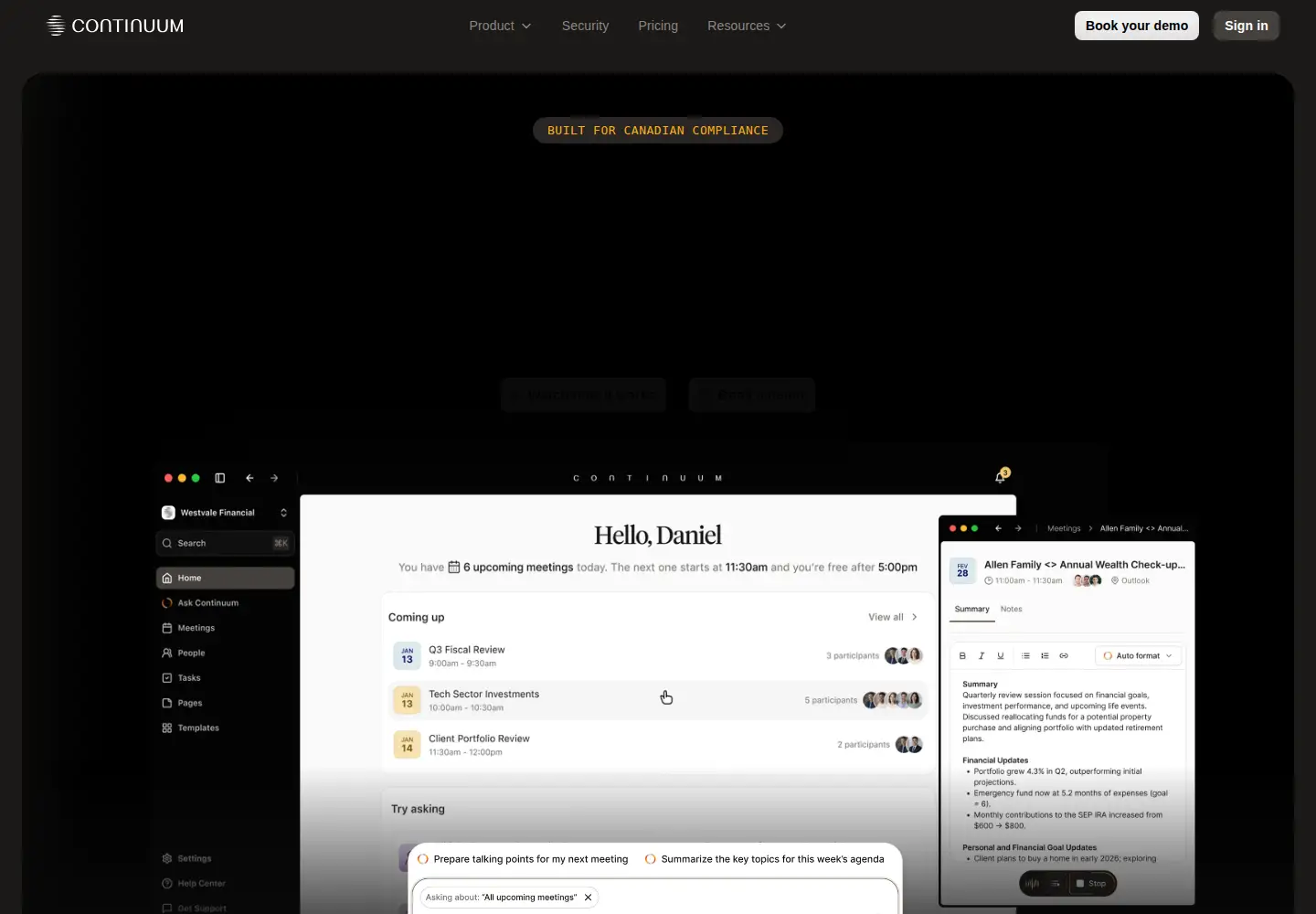 Captured homepage of oncontinuum.com in the current scan