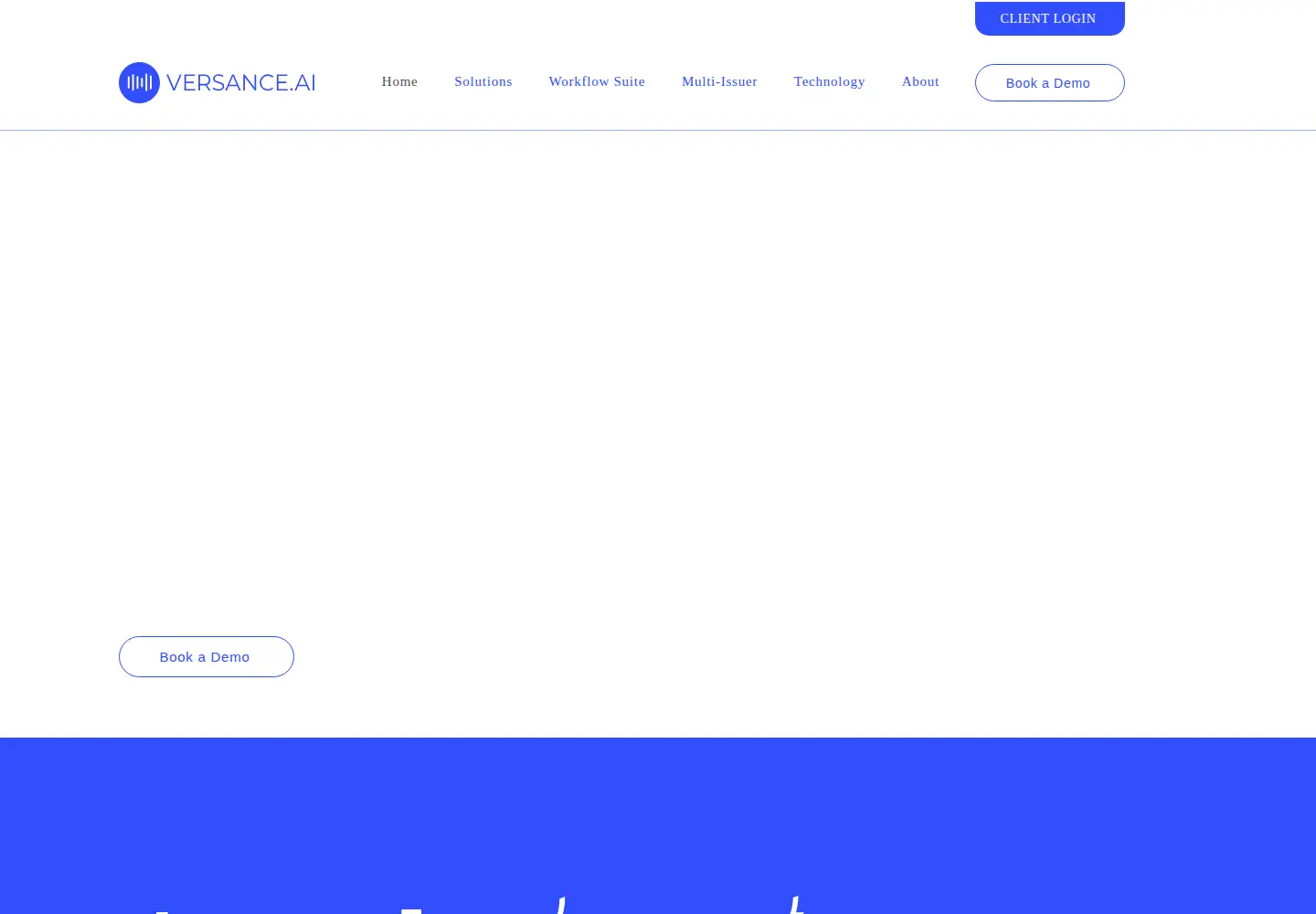 Screenshot of versance.ai