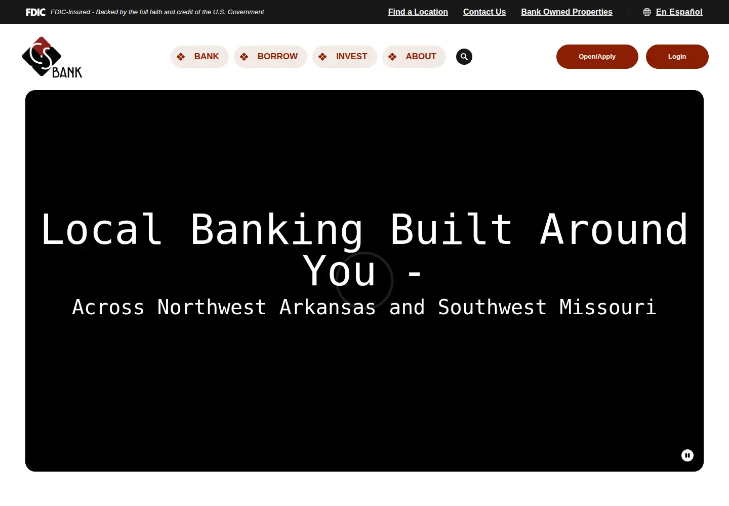 Screenshot of cs.bank