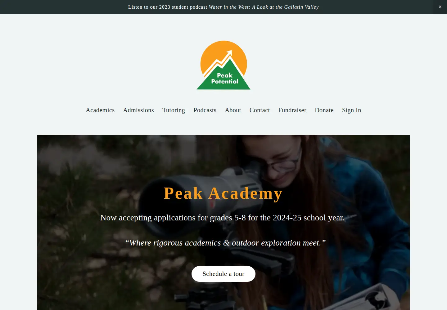 Screenshot of peakpotentialmt.org