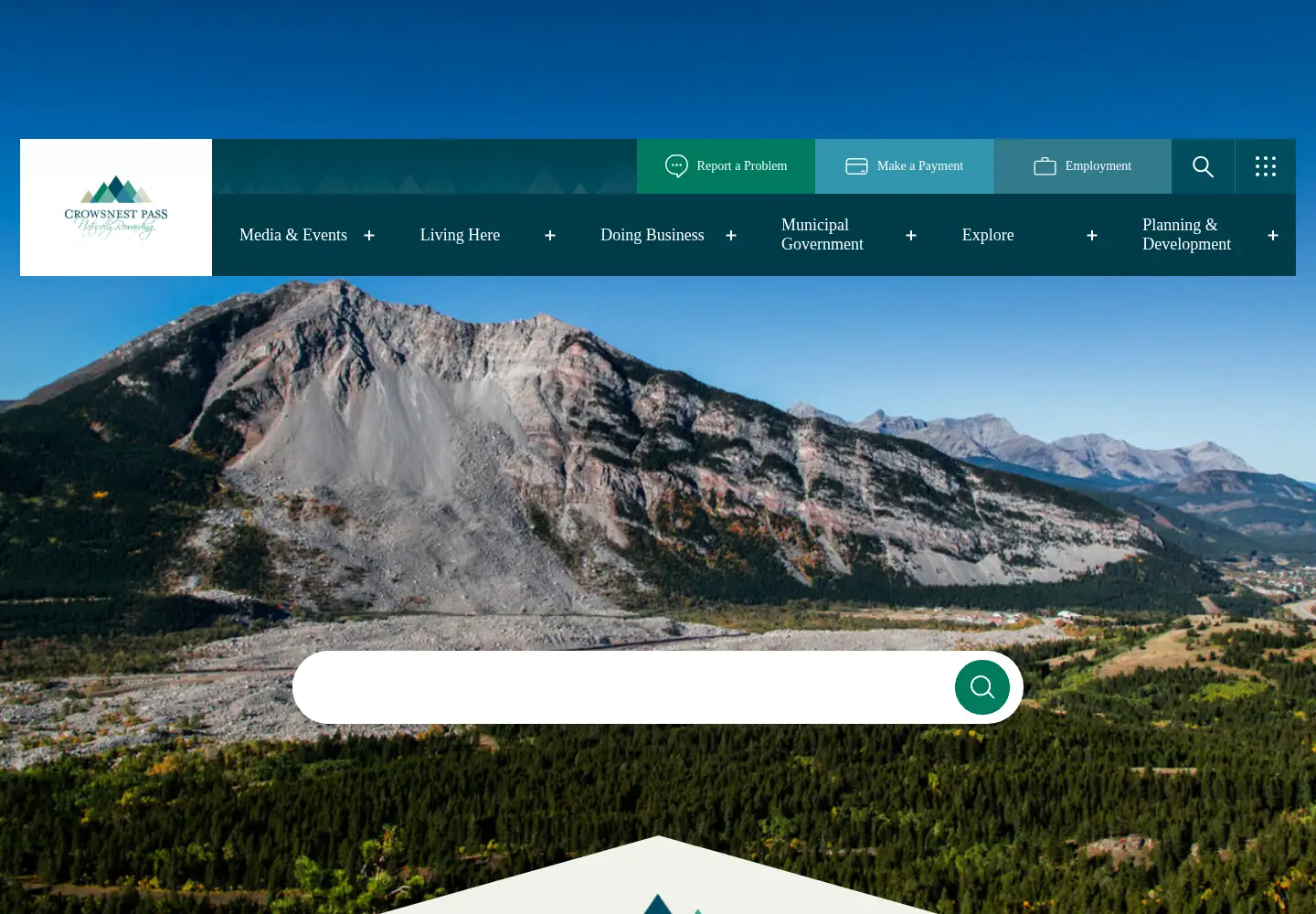 Captured homepage of crowsnestpass.com in the current scan