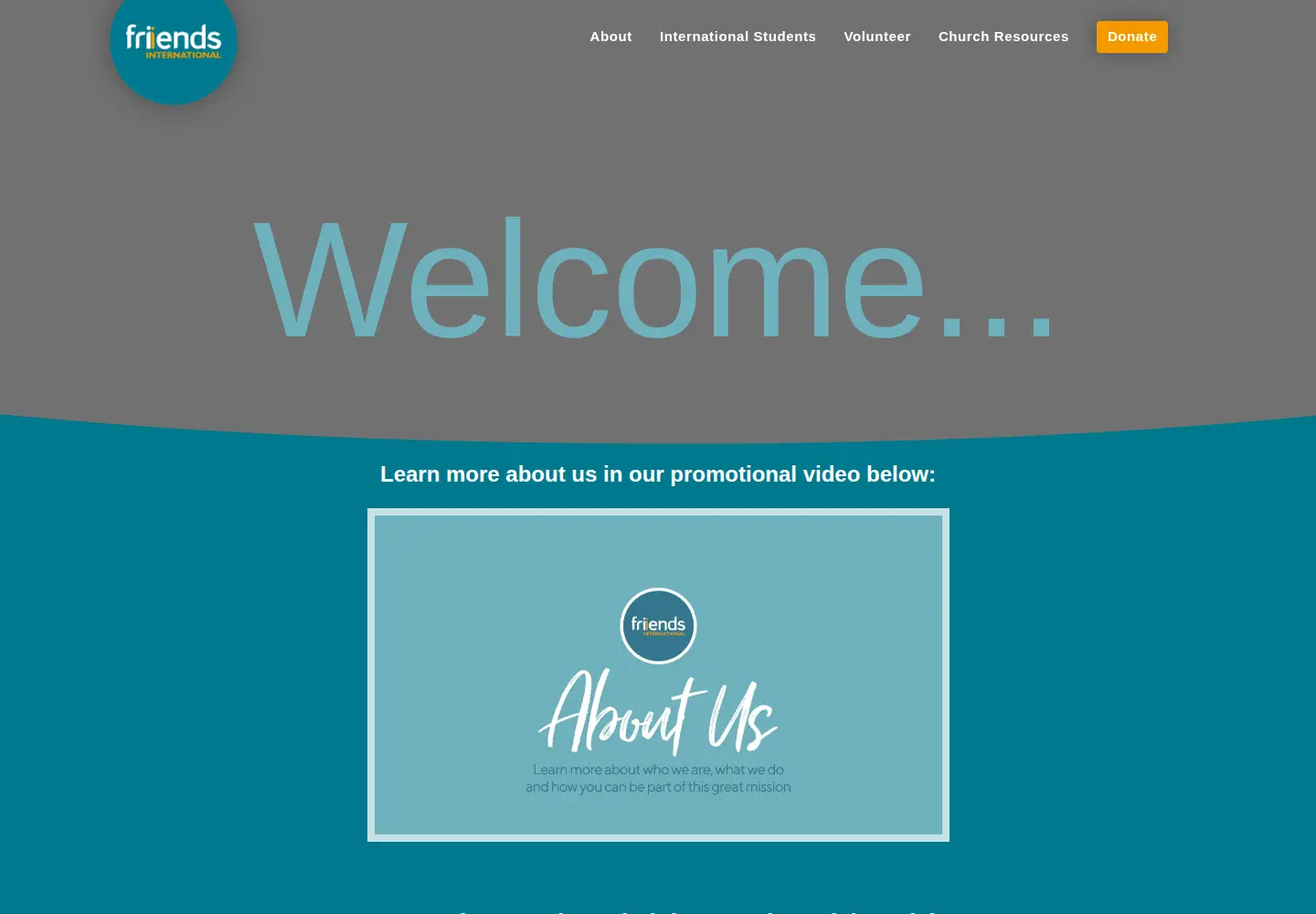 Captured homepage of friendsinternational.uk in the current scan