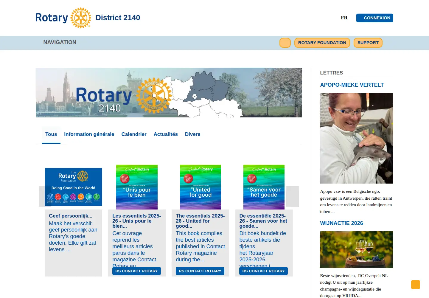 Screenshot of rotary2140.org