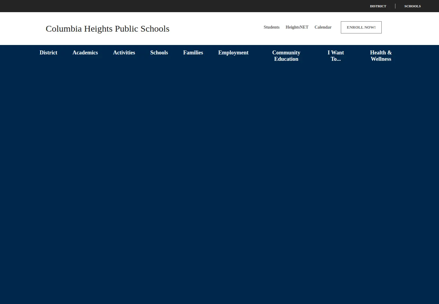 Screenshot of colheights.k12.mn.us