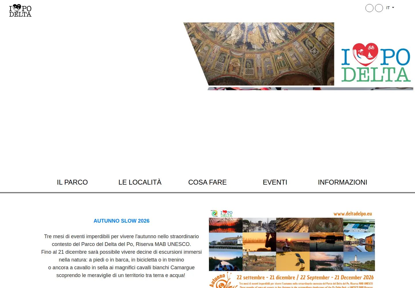 Captured homepage of deltadelpo.eu in the current scan