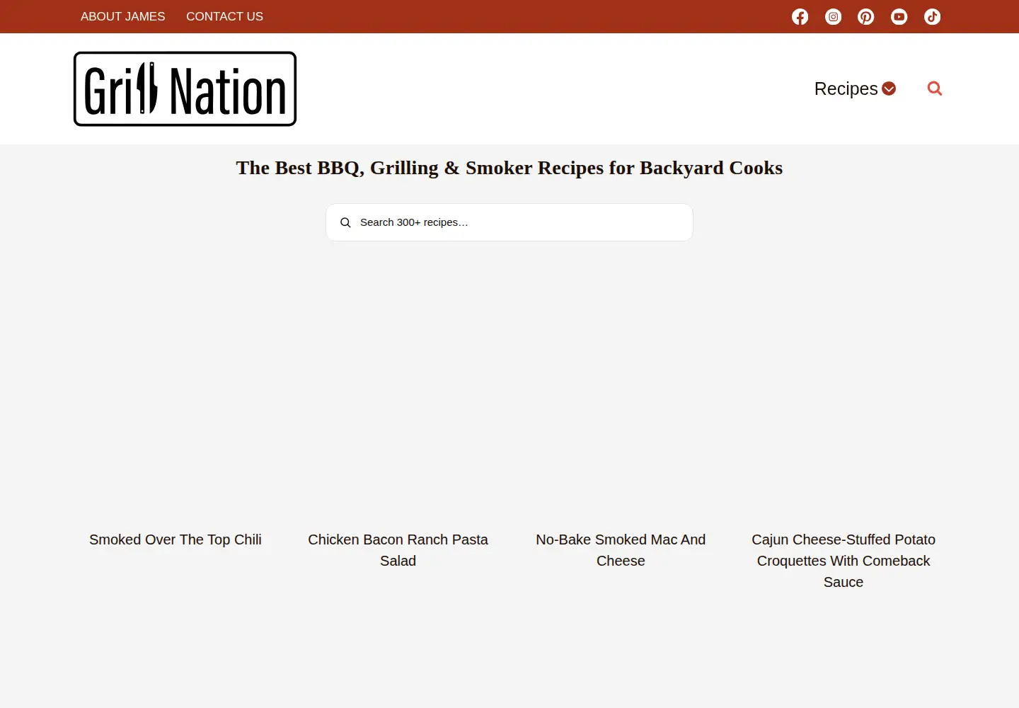 Captured homepage of grillnationbbq.com in the current scan