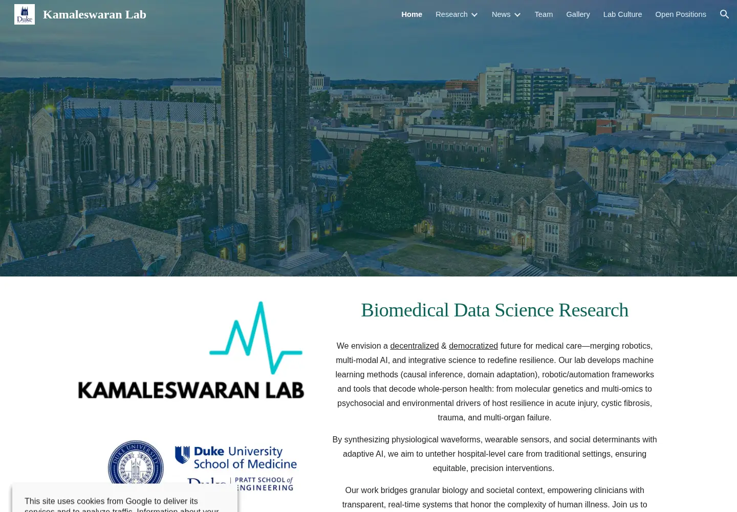 Screenshot of kamaleswaran.com