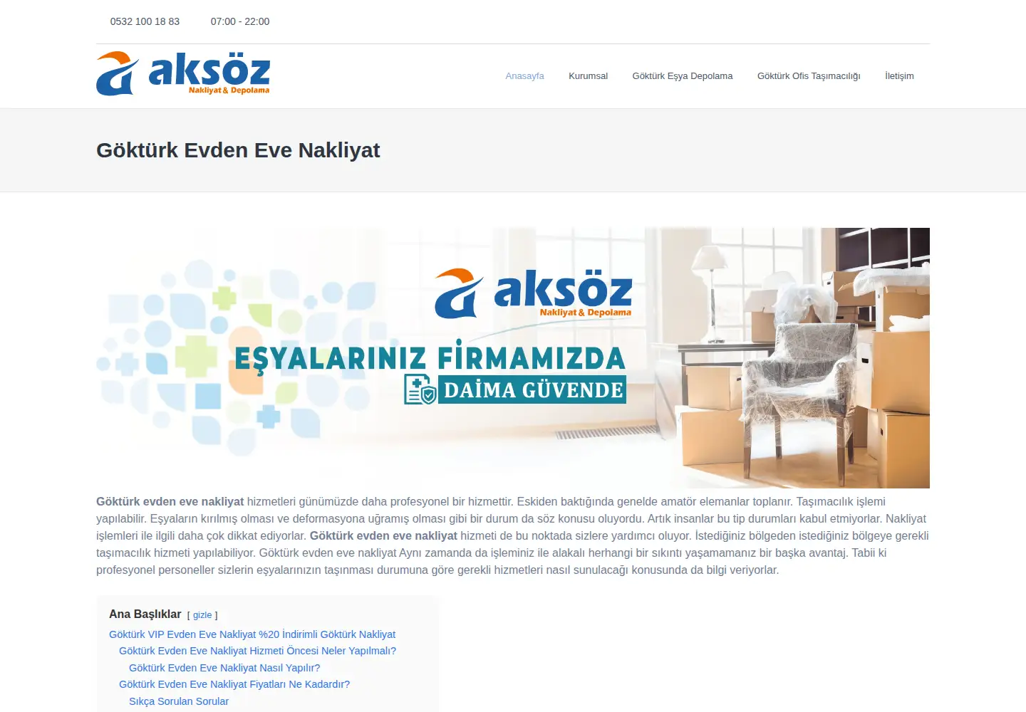 Captured homepage of gokturk-evdenevenakliyat.com in the current scan