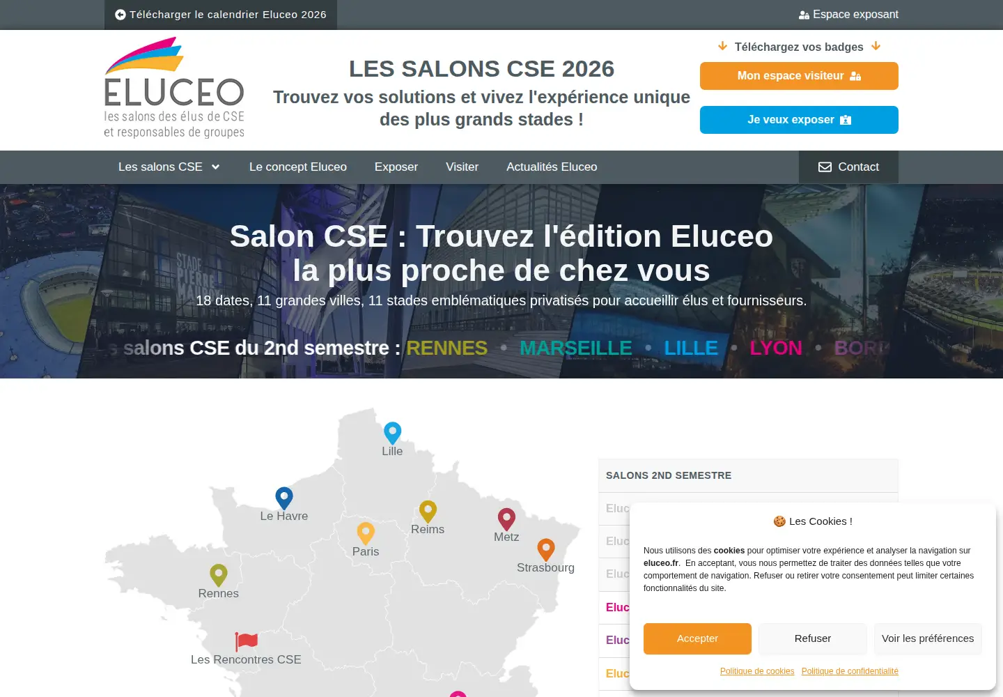 Captured homepage of eluceo.fr in the current scan